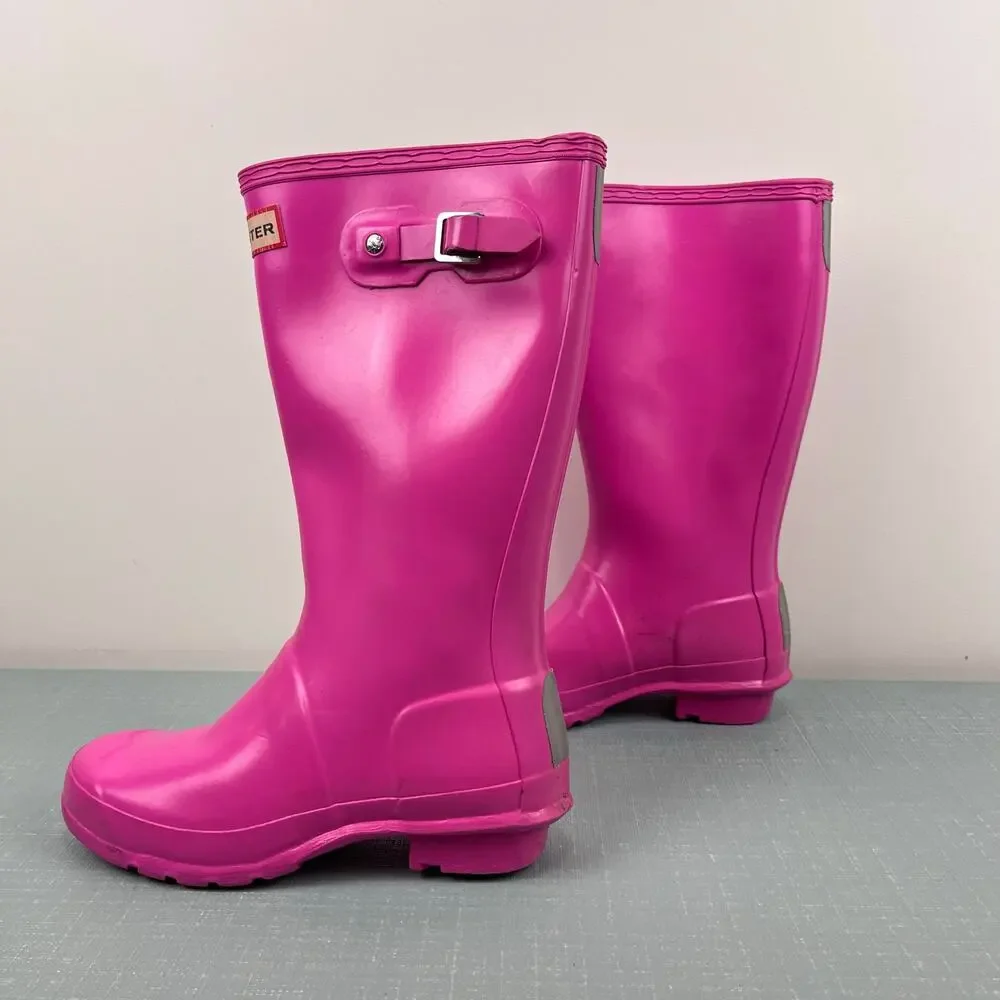Hunter Kids Original Gloss Tall Rain Boots Pink 3